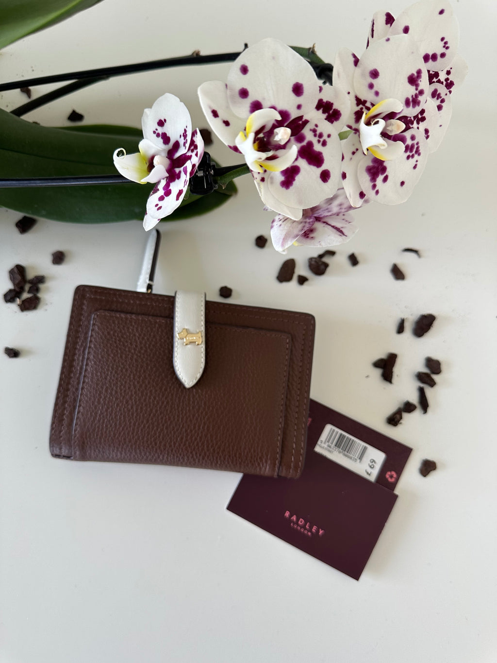 Radley Willis Street Medium Leather colourblock Brown&White
