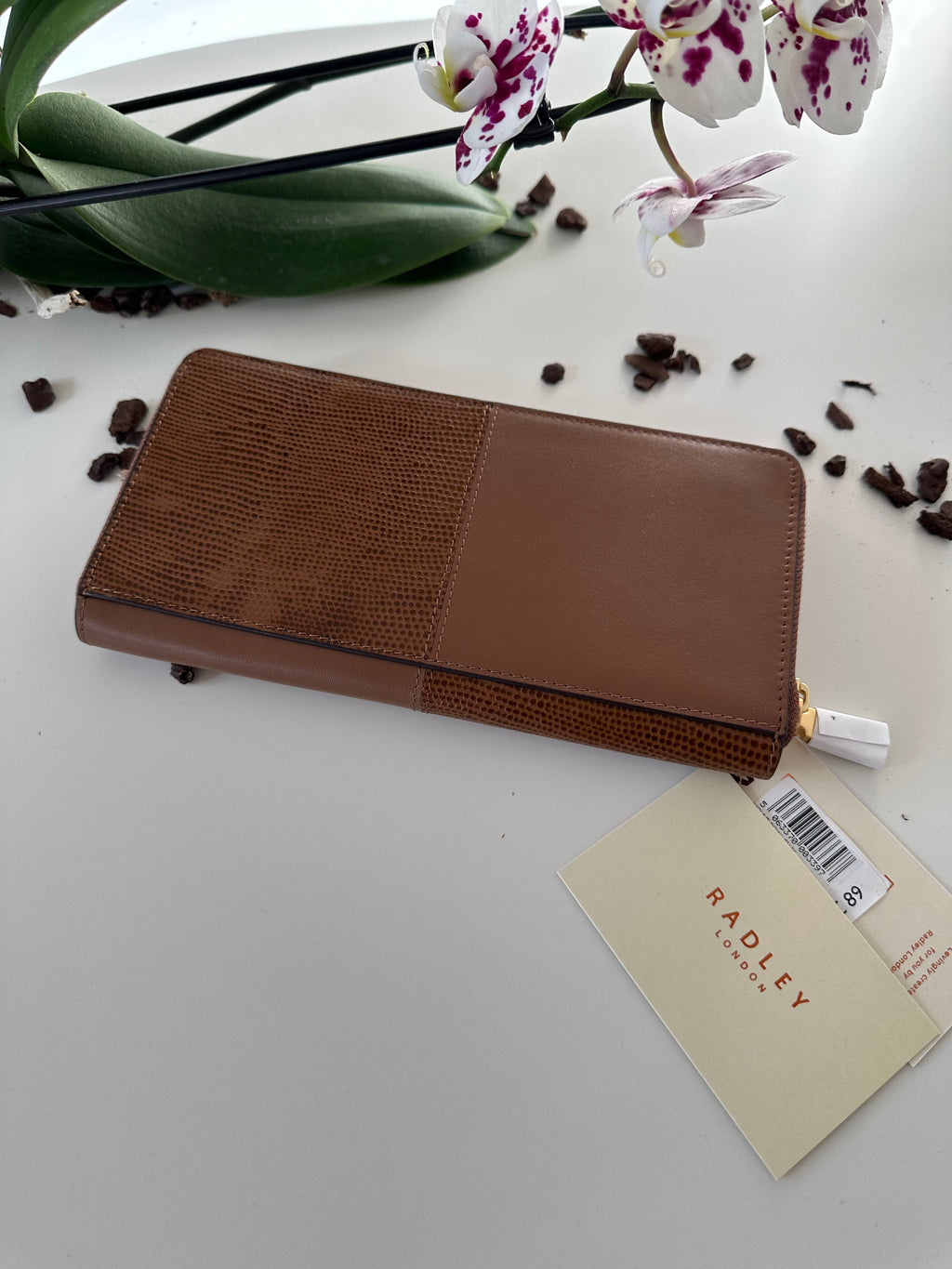 Radley Mount Row Faux snack Large Brown Leather
